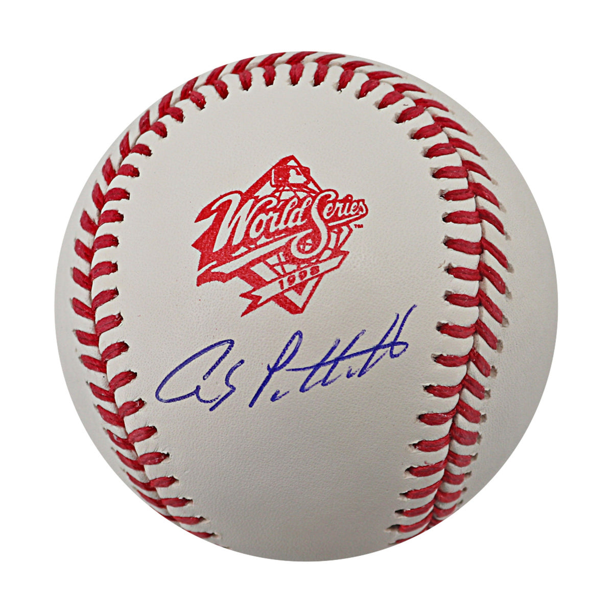 Andy Pettitte New York Yankees Signed 1998 World Series Logo Baseball Fanatics/MLB Auth-Powers Sports Memorabilia