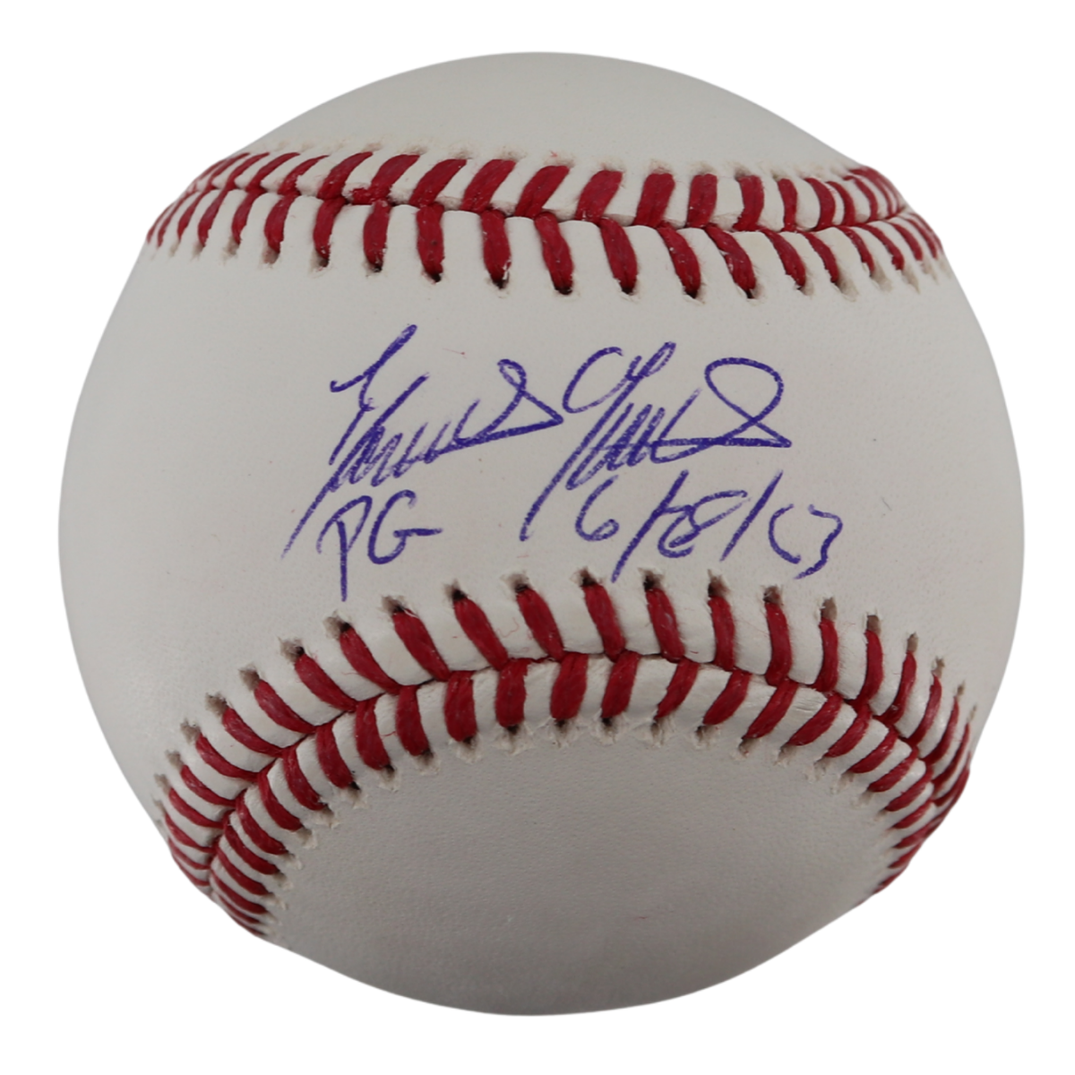 Domingo German Yankees Signed Inscribed OMLB Baseball Wish You Were Here Auth 2-Powers Sports Memorabilia