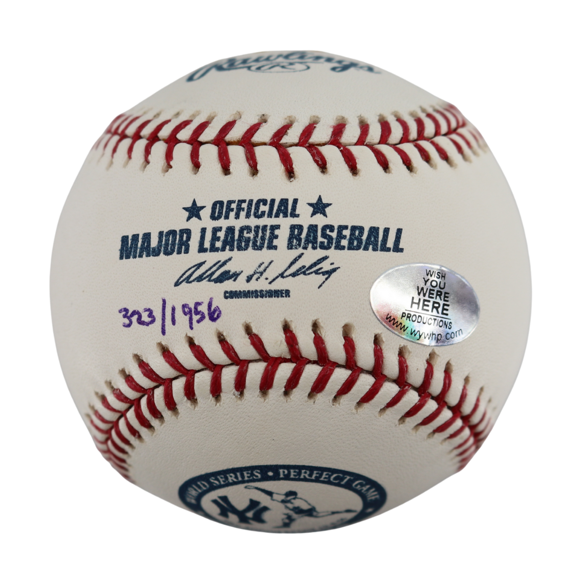 Don Larsen Yankees Signed Inscribed OMLB WSPG Baseball Wish You Were Here Auth-Powers Sports Memorabilia
