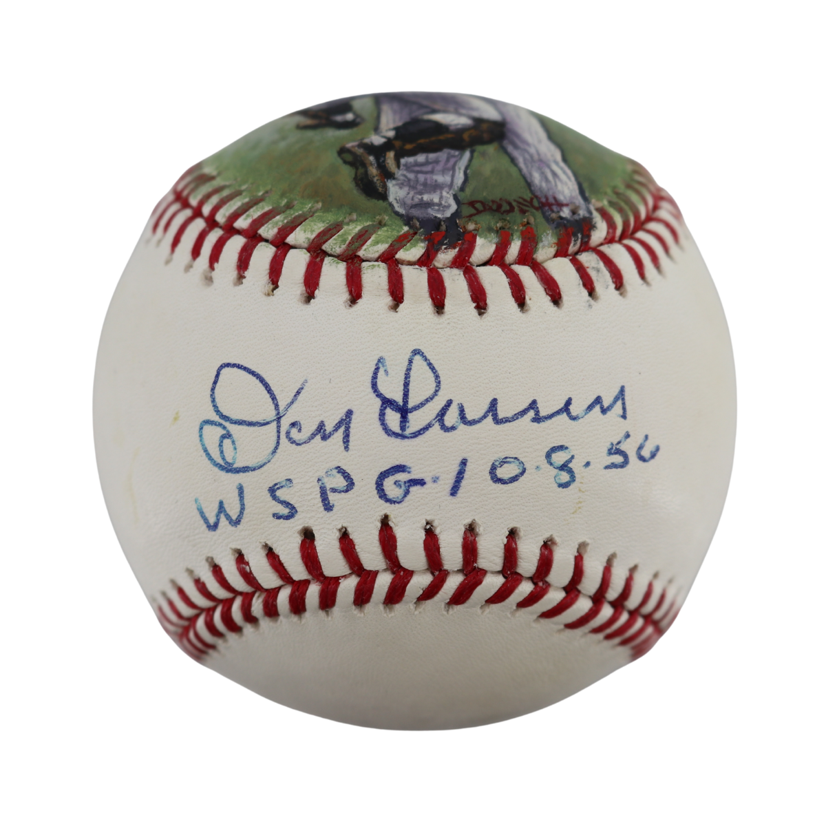 Don Larsen Yankees Signed Inscribed OMLB Baseball Painted WYWH Auth-Powers Sports Memorabilia
