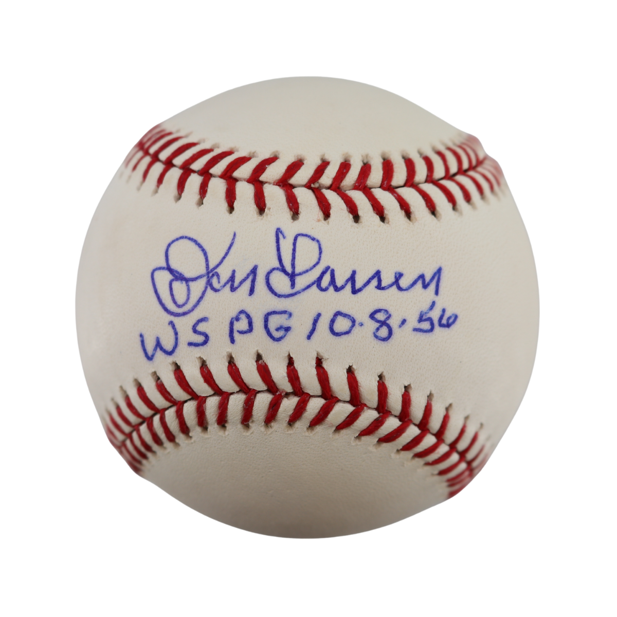 Don Larsen Yankees Signed Inscribed OMLB Baseball Wish You Were Here Auth (4)-Powers Sports Memorabilia