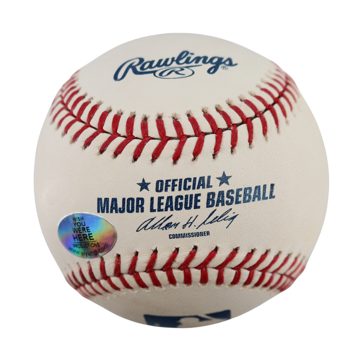 Don Larsen Yankees Signed Inscribed OMLB Baseball Wish You Were Here Auth (4)-Powers Sports Memorabilia