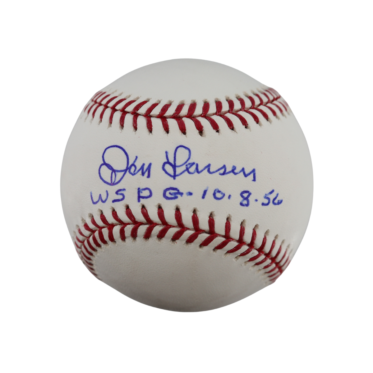 Don Larsen Yankees Signed Inscribed OMLB Baseball Wish You Were Here Auth (5)-Powers Sports Memorabilia