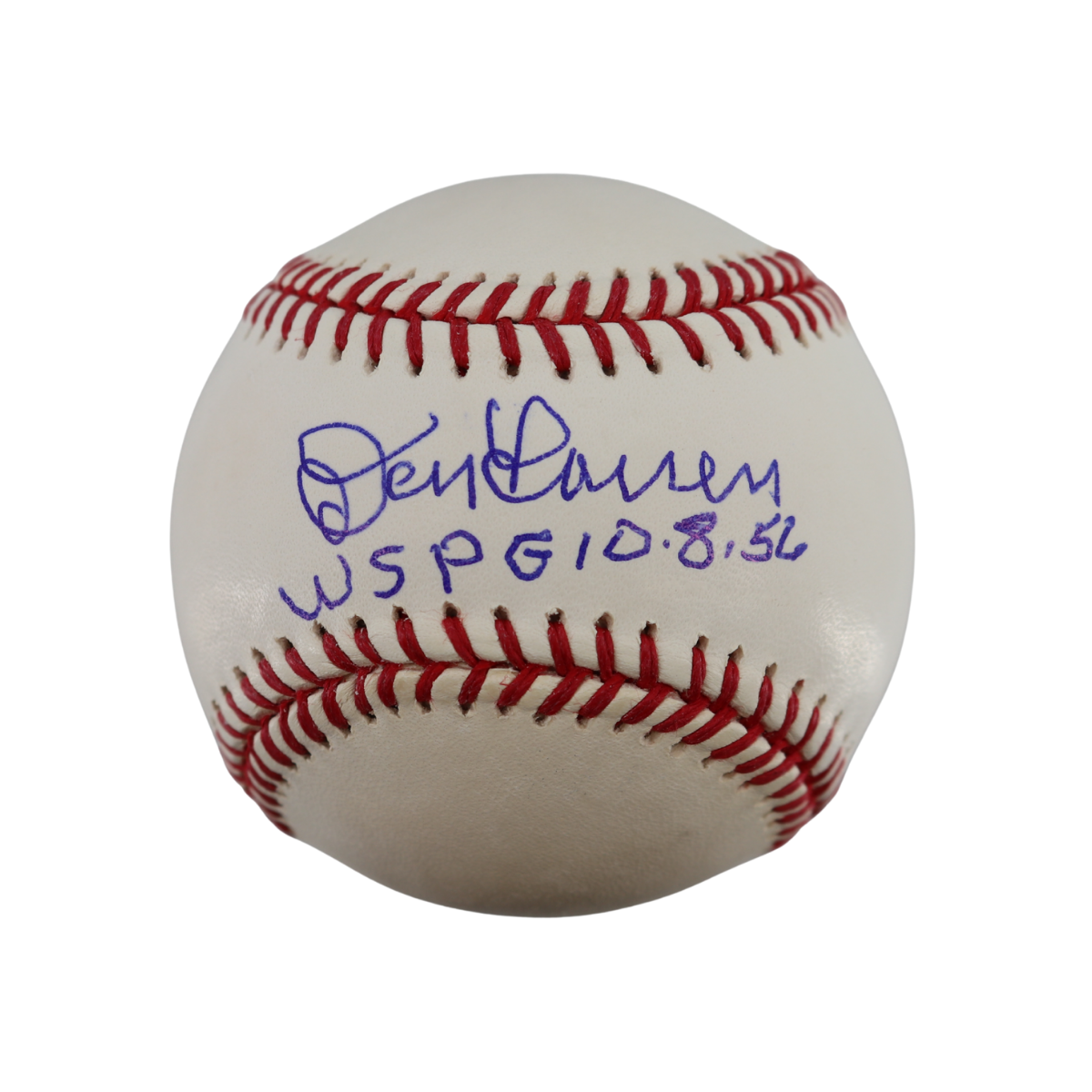 Don Larsen Yankees Signed Inscribed OMLB Baseball Wish You Were Here Auth (6)-Powers Sports Memorabilia