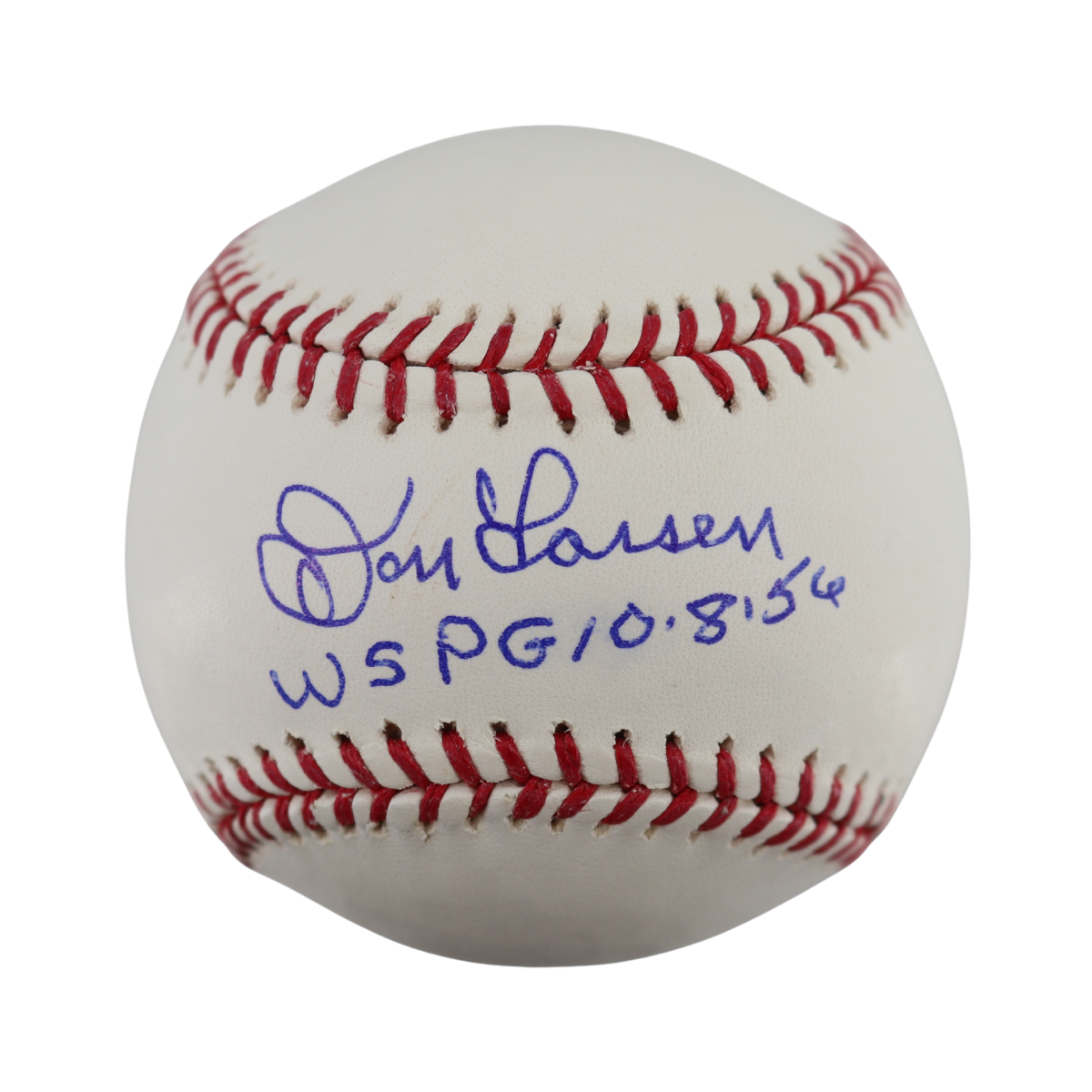 Don Larsen Yankees Signed Inscribed OMLB Baseball Wish You Were Here Auth (7)-Powers Sports Memorabilia