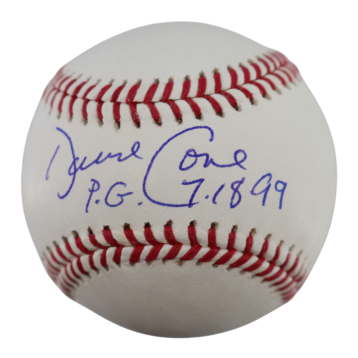 David Cone Yankees Signed Inscribed OMLB Baseball Wish You Were Here Auth 1