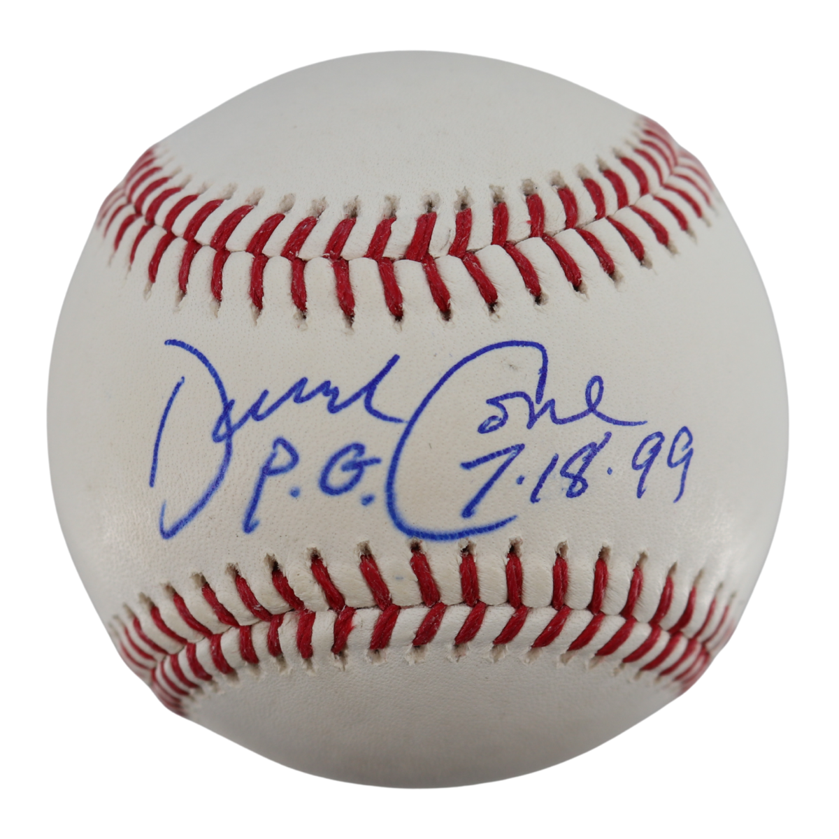 David Cone Yankees Signed Inscribed OMLB Baseball Wish You Were Here Auth (4)-Powers Sports Memorabilia