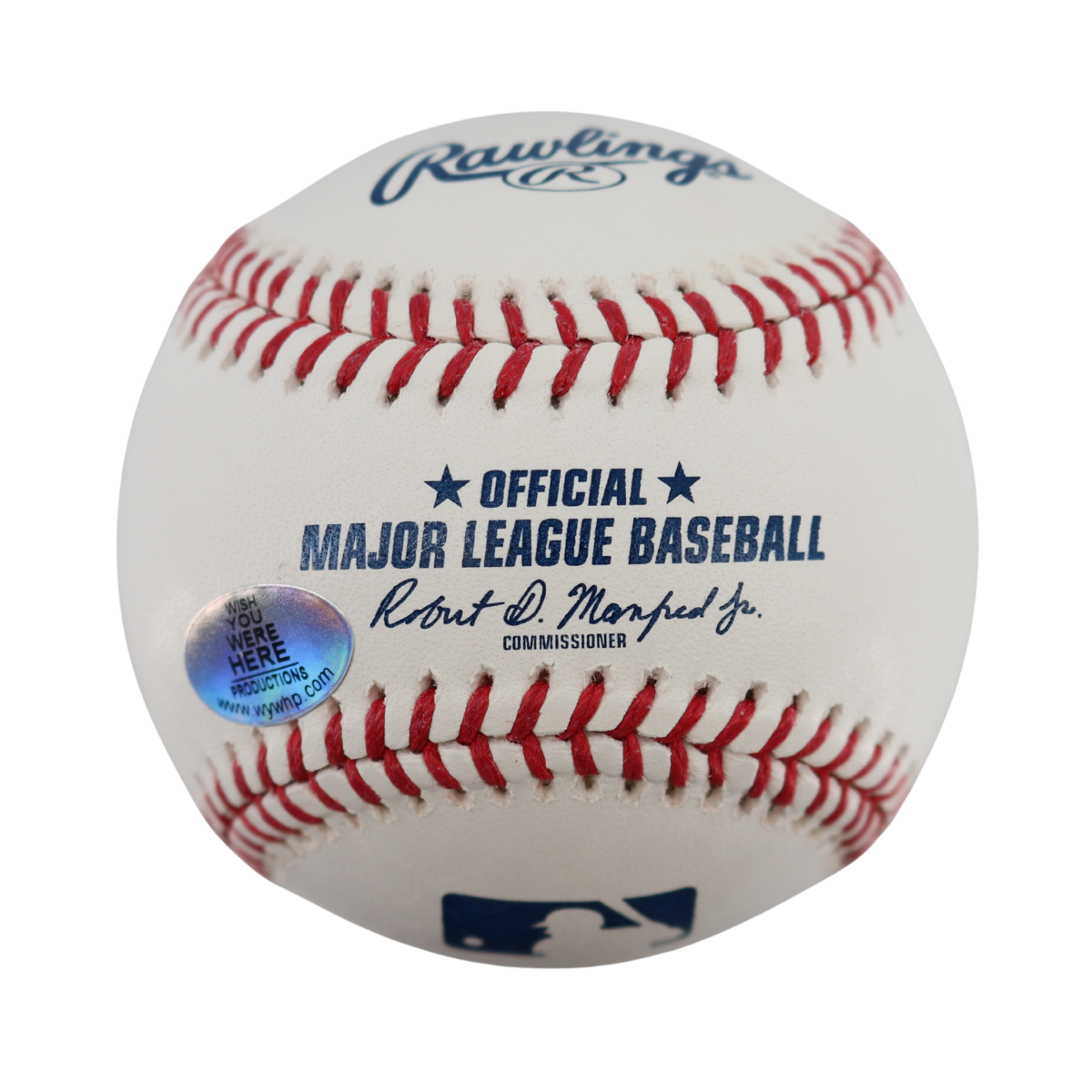 Ben Rice Yankees Signed OMLB Baseball Wish You Were Here Auth-Powers Sports Memorabilia