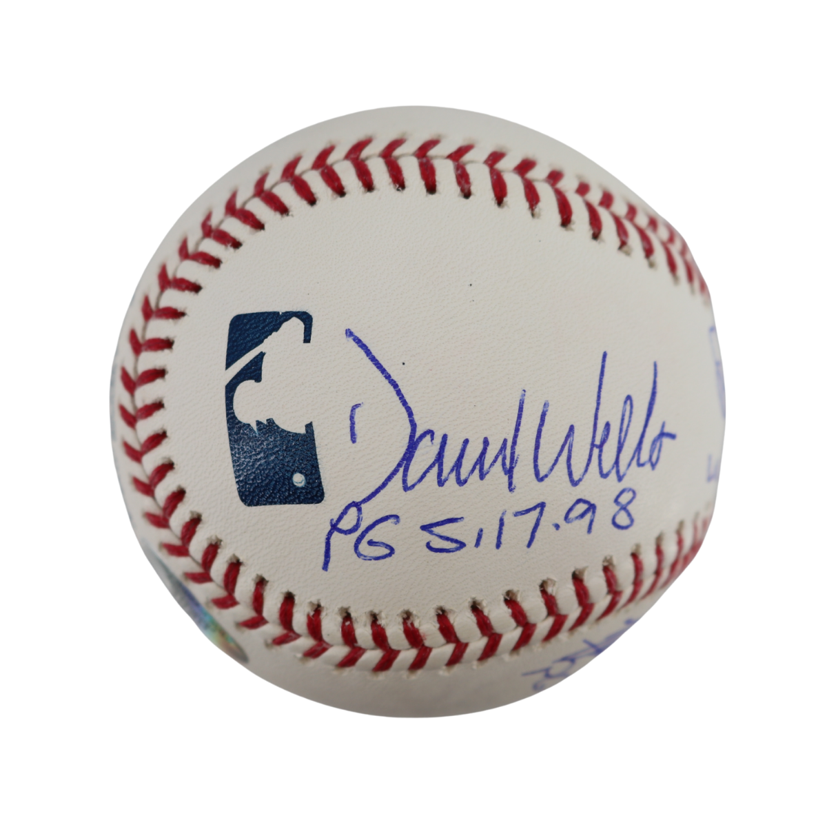 Cone Larsen Wells German Yankees Signed Inscribed OMLB Baseball WYWH Auth-Powers Sports Memorabilia