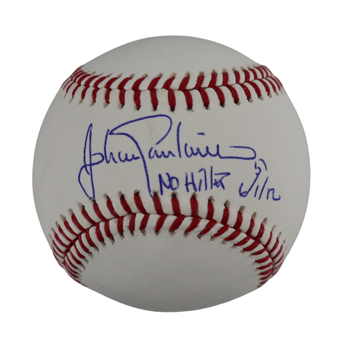 Johan Santana Mets Signed Inscribed OMLB Baseball Wish You Were Here Auth