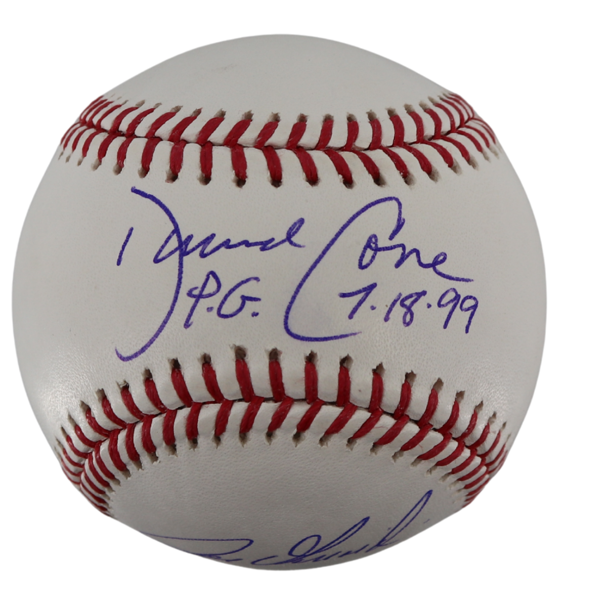 Cone Girardi Yankees Signed Inscribed OMLB Baseball Wish You Were Here Auth 2-Powers Sports Memorabilia