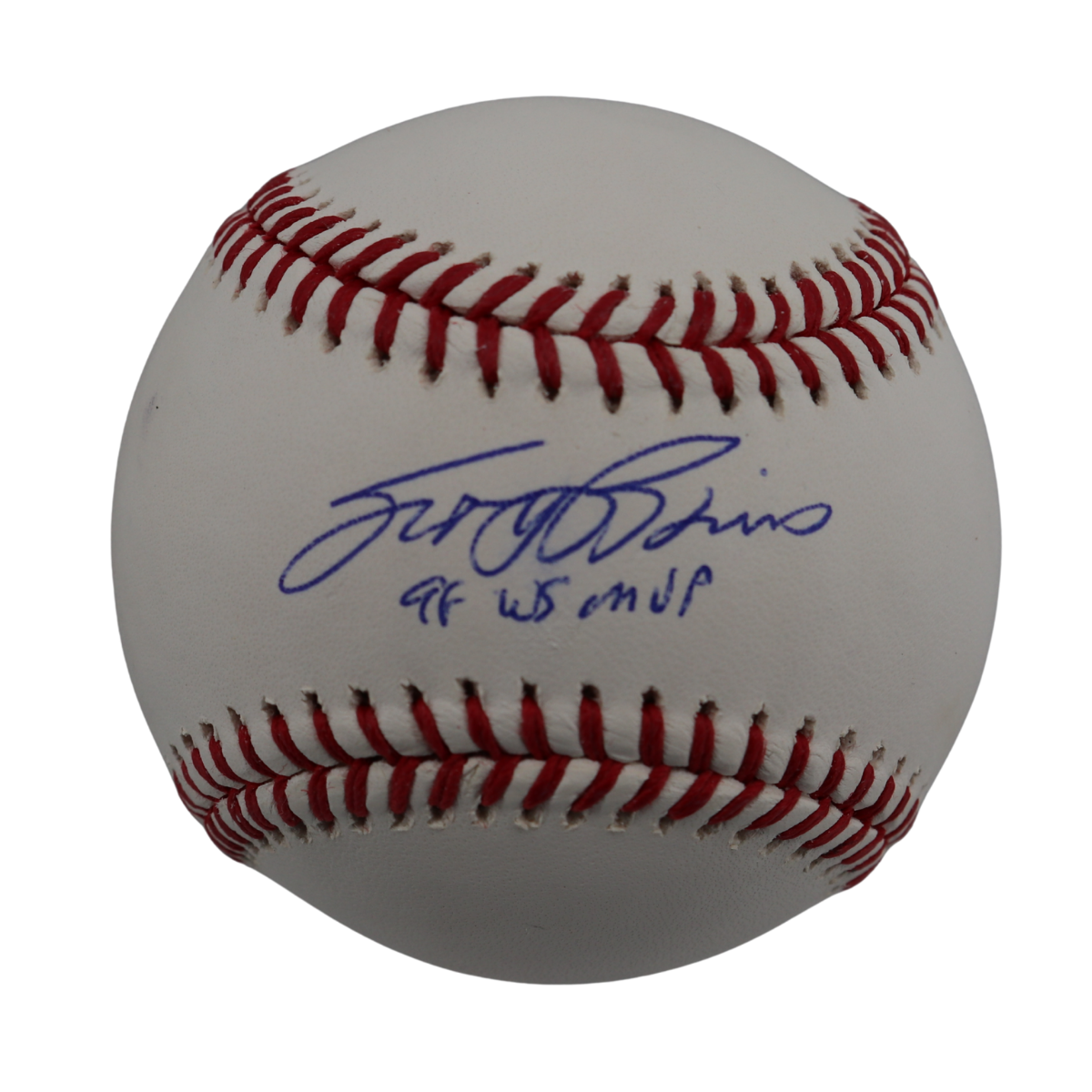 Scott Brosius Yankees Signed Inscribed OMLB Baseball Wish You Were Here Auth 2-Powers Sports Memorabilia