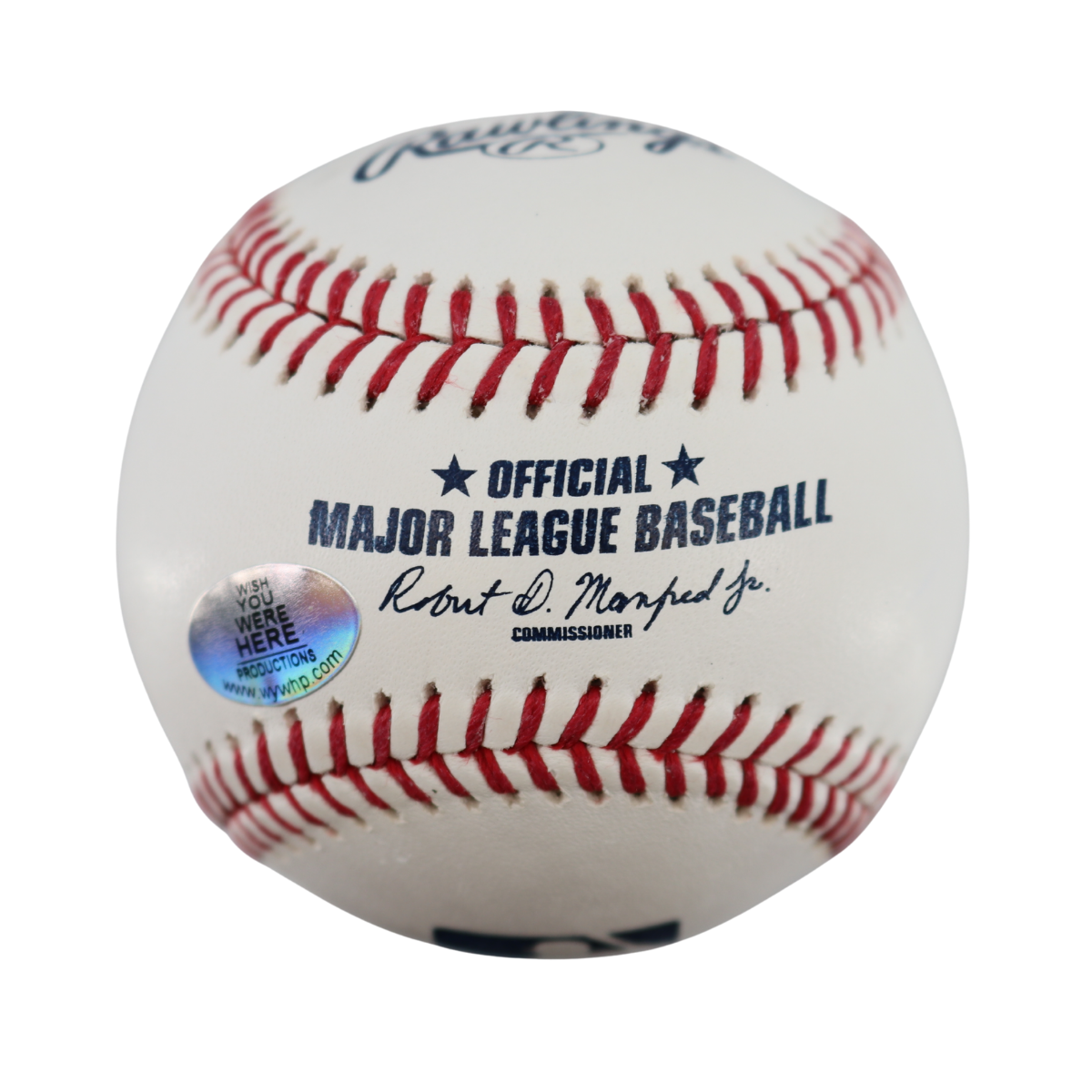 Pete Alonso Mets Signed OMLB Baseball Wish You Were Here & Fanatics Auth 1-Powers Sports Memorabilia