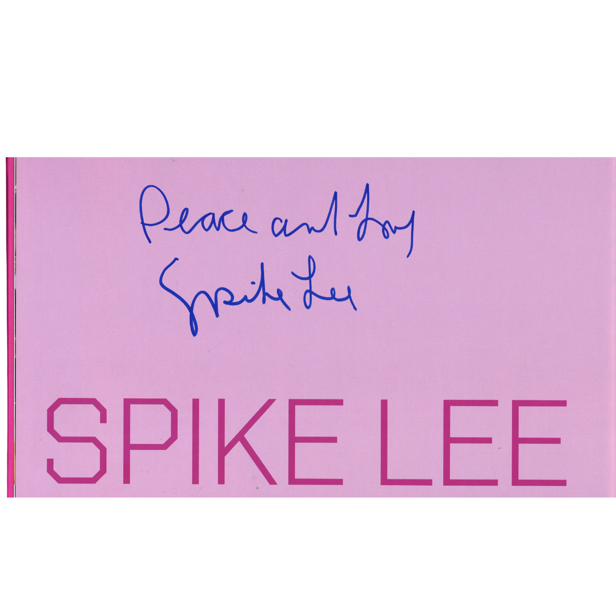 Spike Lee Pink Cover Career Novel Signed Inscribed Book-Powers Sports Memorabilia