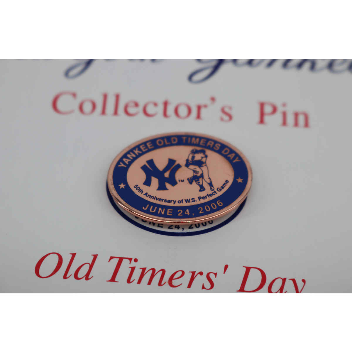 Don Larsen Yankees Old Timer's Day 2006 50th Anniversary Perfect Game Pin
