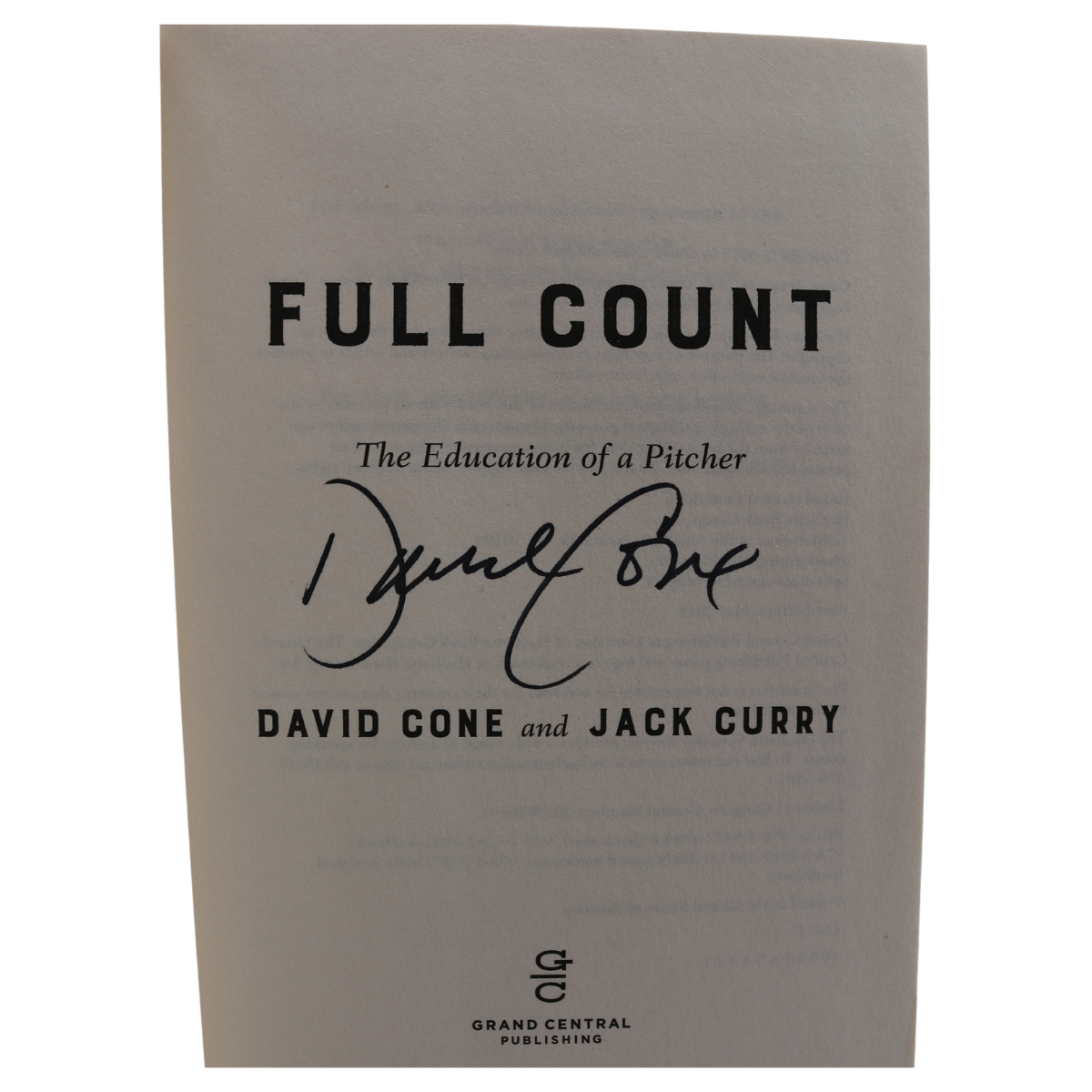 David Cone Signed Novel Full Count Wish You Were Here Auth-Powers Sports Memorabilia