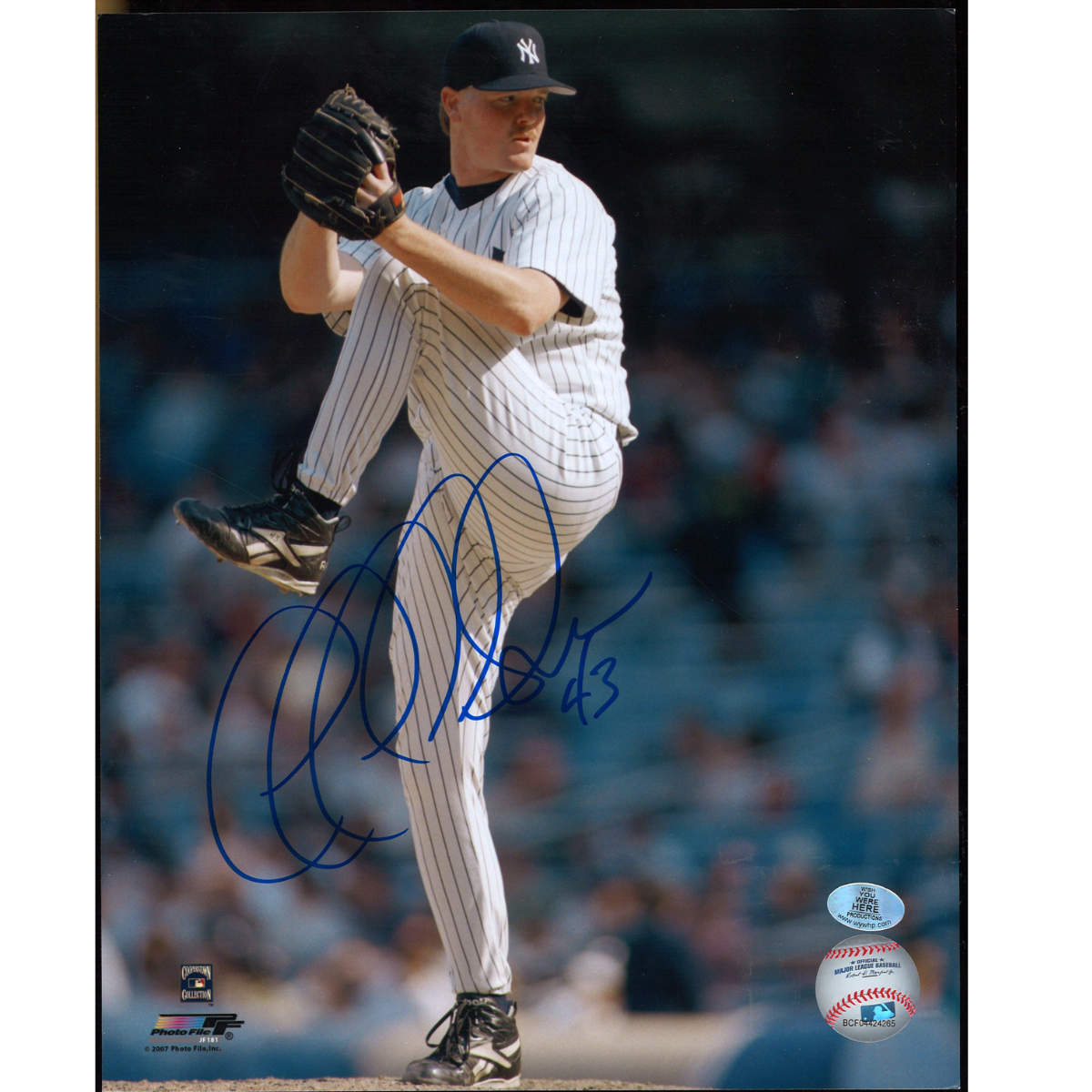 Jeff Nelson Signed Inscribed On Mound 8x10 Wish You Were Here Auth-Powers Sports Memorabilia