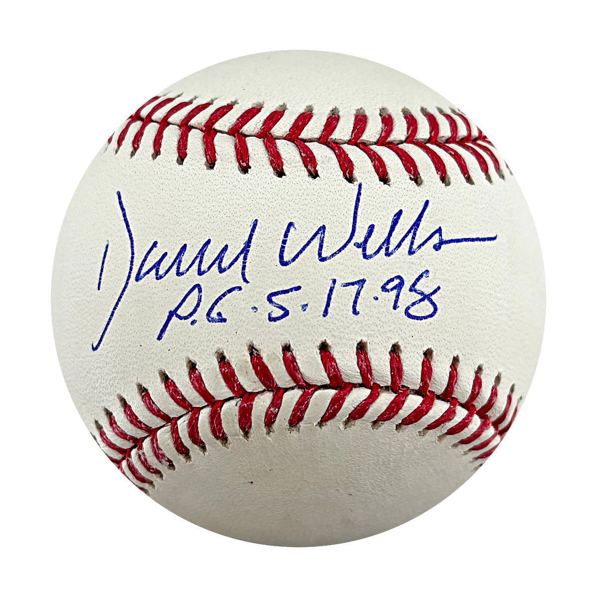 David Wells New York Yankees Signed Inscribe OMLB Baseball WYWH Holo-1-Powers Sports Memorabilia