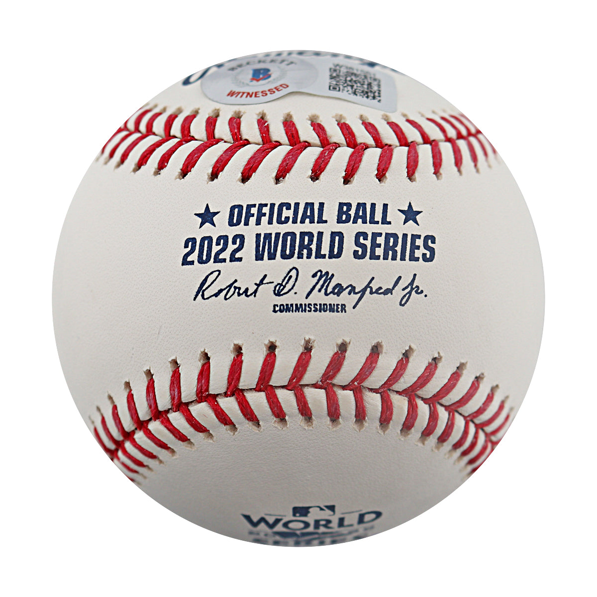 Yordan Alvarez Astros Signed Inscribed 22 WS Logo Baseball Beckett-Powers Sports Memorabilia