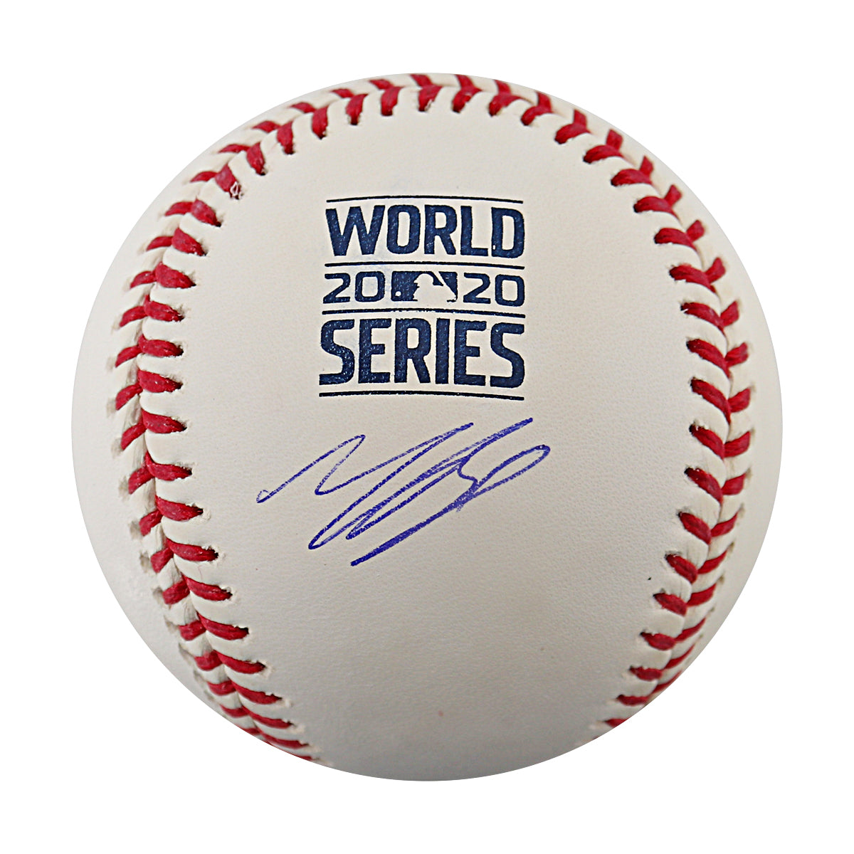 Mookie Betts Dodgers Signed 2020 World Series Logo Baseball Beckett-Powers Sports Memorabilia