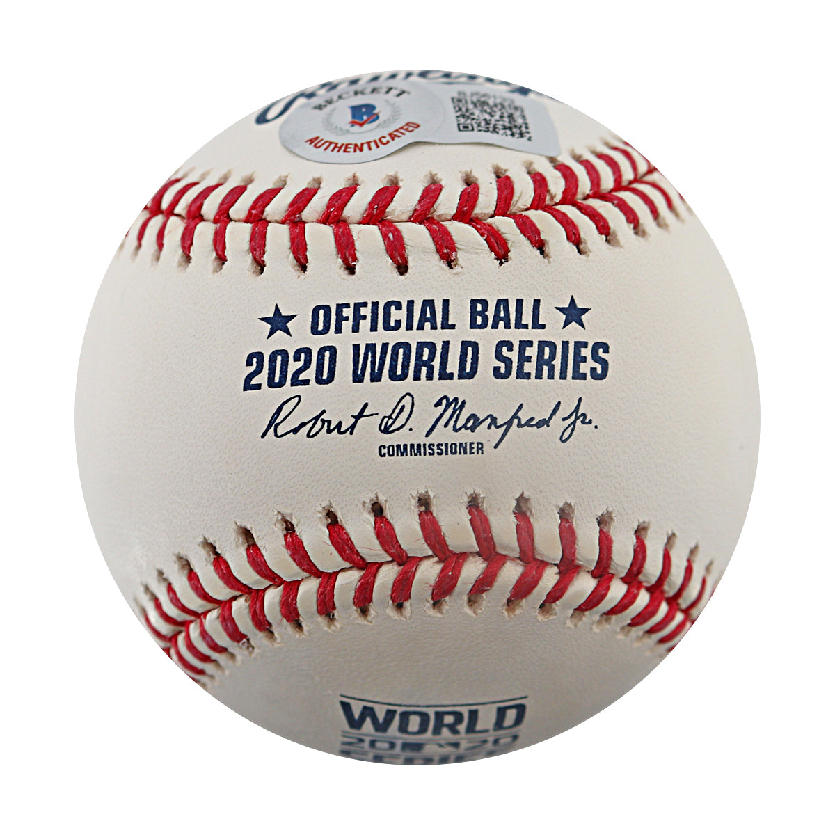 Mookie Betts Dodgers Signed 2020 World Series Logo Baseball Beckett-Powers Sports Memorabilia