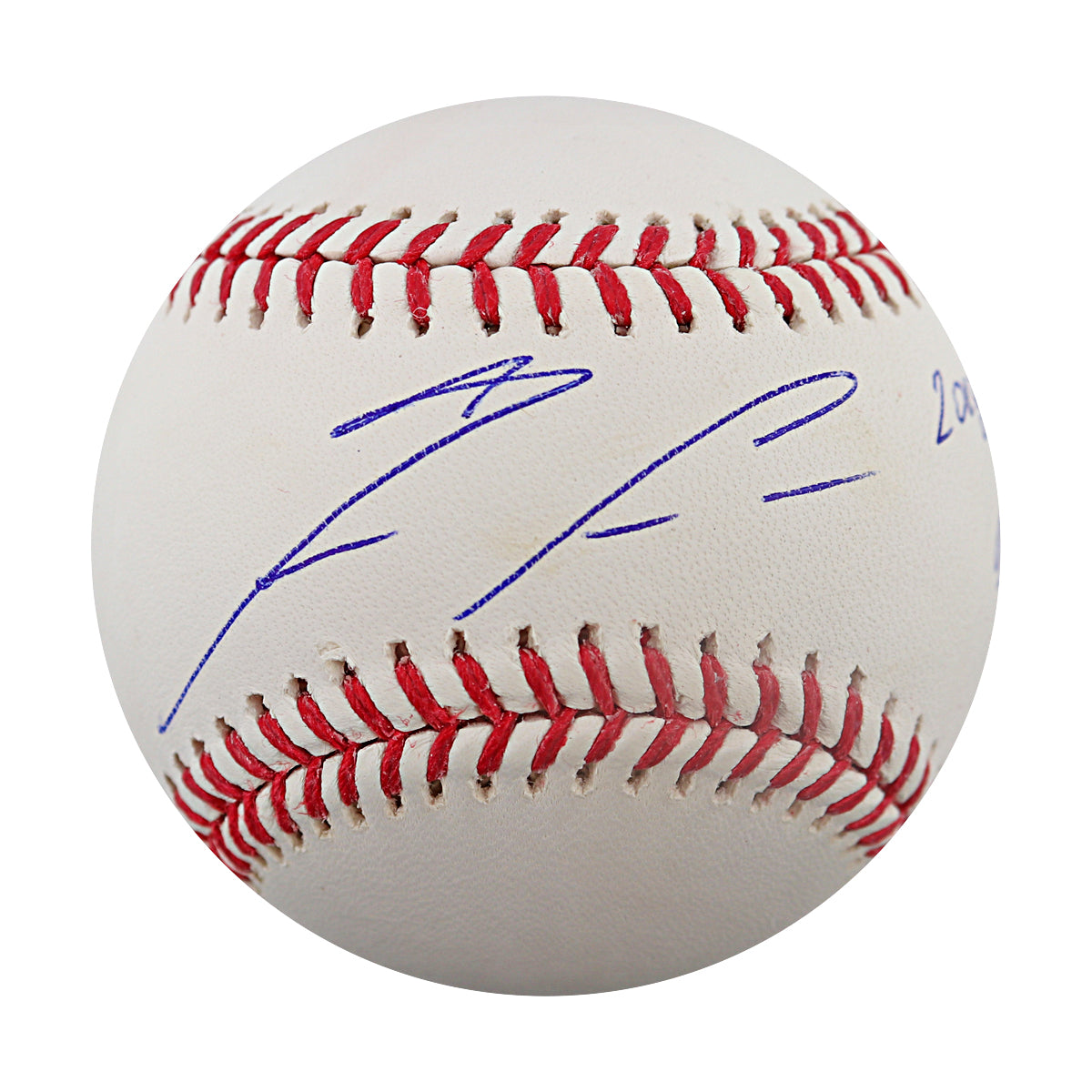 Ronald Acuna Jr Braves Signed Inscribed 2018 NL ROY OMLB Baseball Beckett-Powers Sports Memorabilia