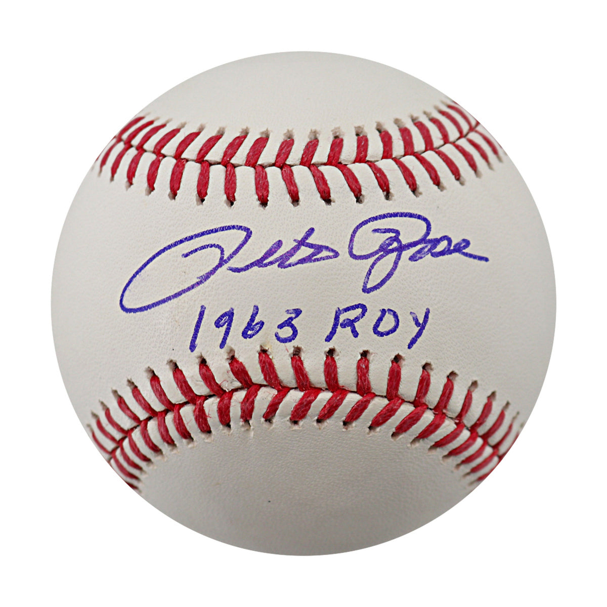 Pete Rose Cincinnati Reds Signed Inscribed ROY OMLB Baseball JSA COA-Powers Sports Memorabilia