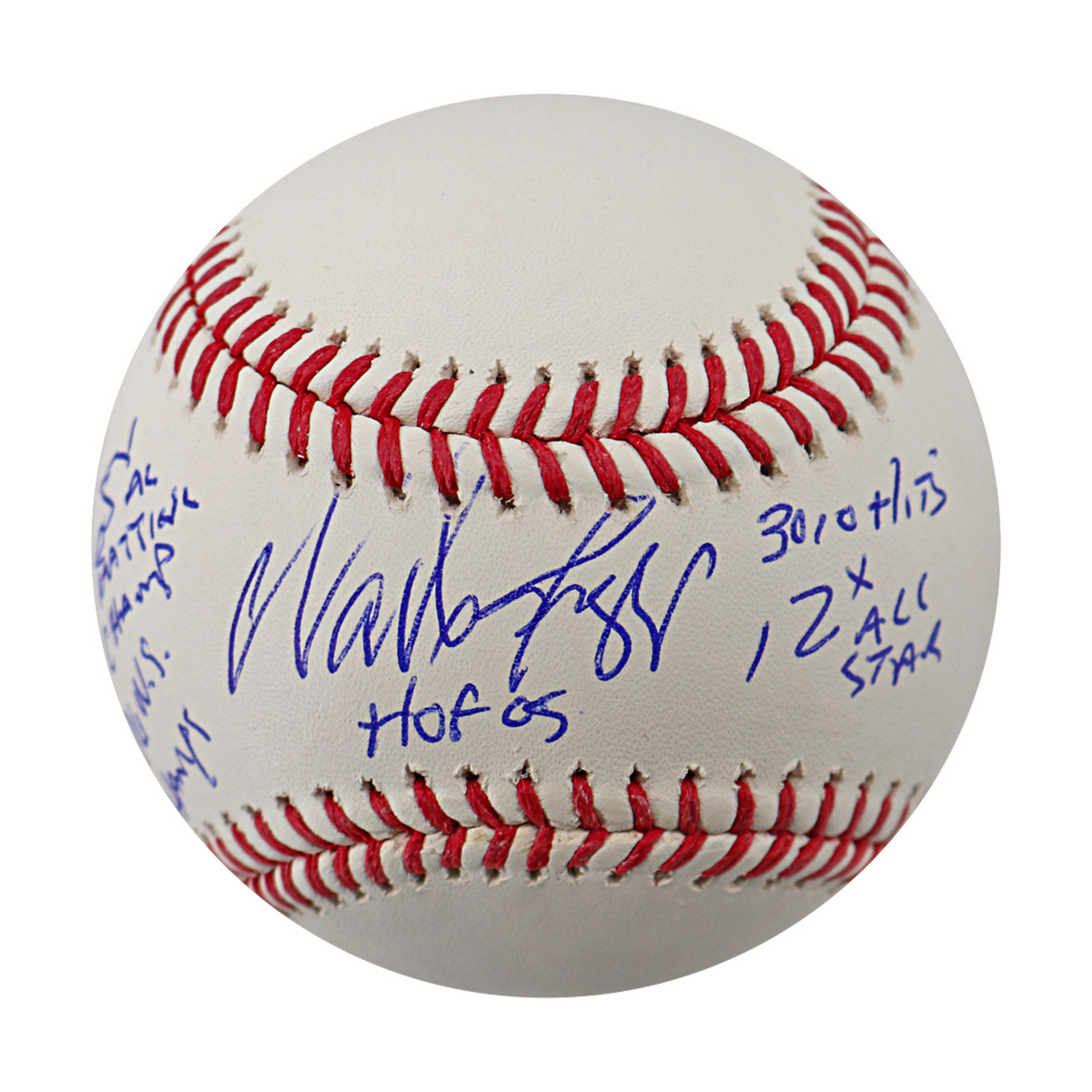 Wade Boggs Red Sox Yankees Signed 5 Inscription OMLB Baseball JSA COA-Powers Sports Memorabilia