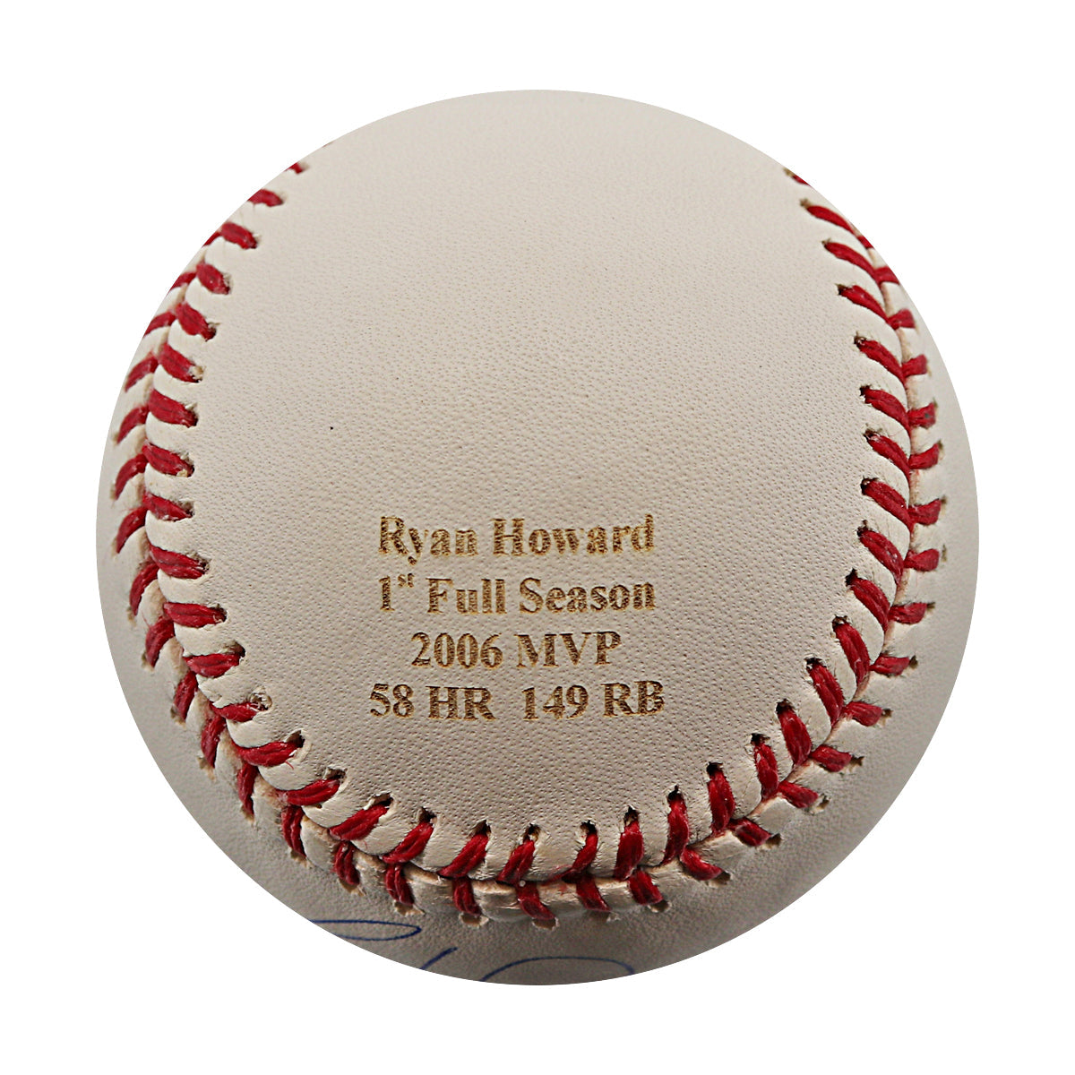 Ryan Howard Philadelphia Phillies Signed Engraved ROMLB Baseball (Ryan Howard Player Holo)