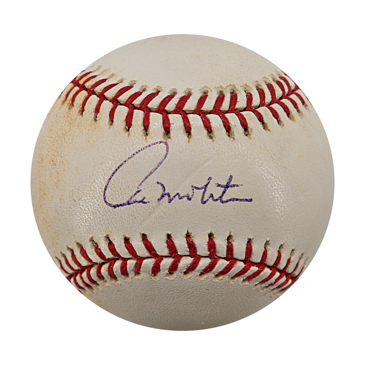 Paul Molitor Brewers Blue Jays Twins Signed Game Used ROMLB Baseball (JSA COA)-Powers Sports Memorabilia
