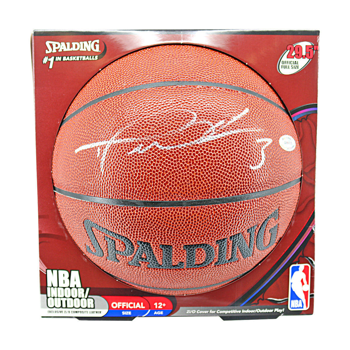 Dwyane Wade Miami Heat Signed Spalding NBA Indoor/Outdoor Basketball (D Wade Holo)-Powers Sports Memorabilia