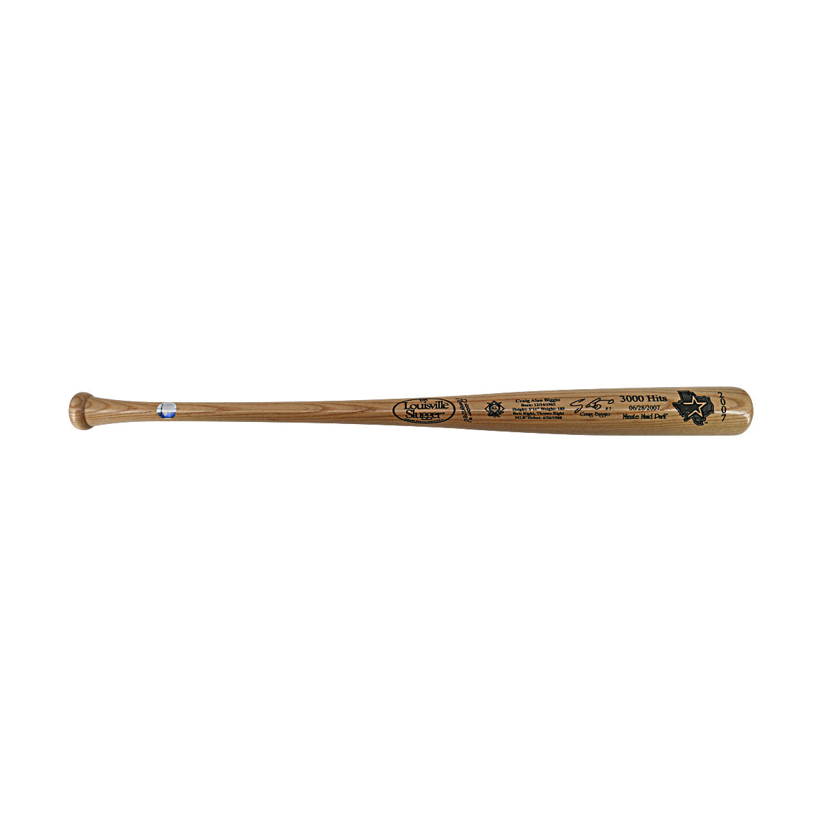 Craig Biggio Houston Astros Louisville Slugger 3000 Hit Commemorative Bat (LE: 2537 of 5000)-Powers Sports Memorabilia