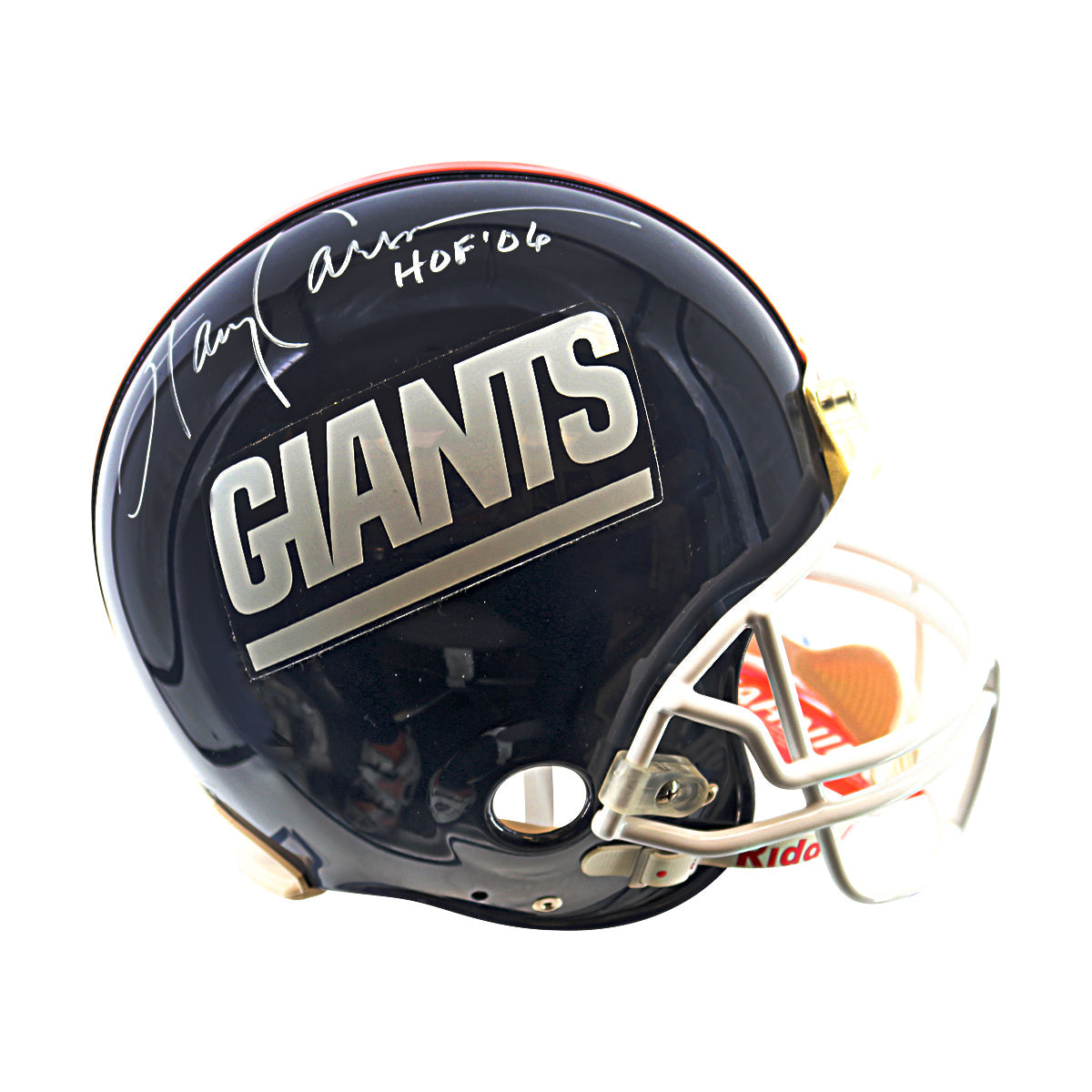 Harry Carson New York Giants Signed Inscribed Authentic Full Size Helmet with HOF (Steiner COA)