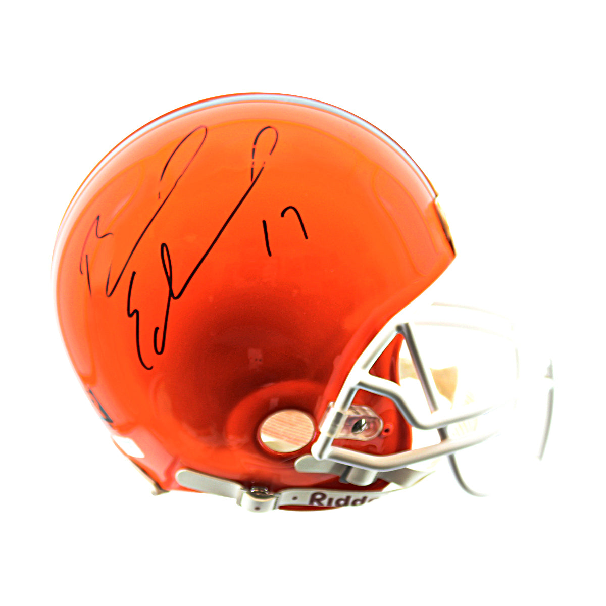 Braylon Edwards Cleveland Browns Signed Authentic Full Size Riddell Helmet (Tri-Star)-Powers Sports Memorabilia