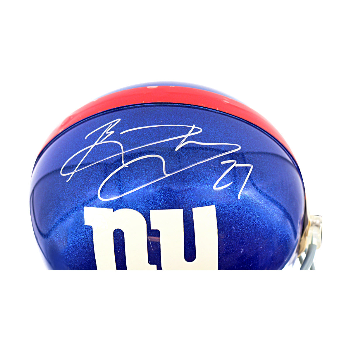 Brandon Jacobs New York Giants Signed Authentic Full Size Riddell Helmet (Steiner COA)-Powers Sports Memorabilia