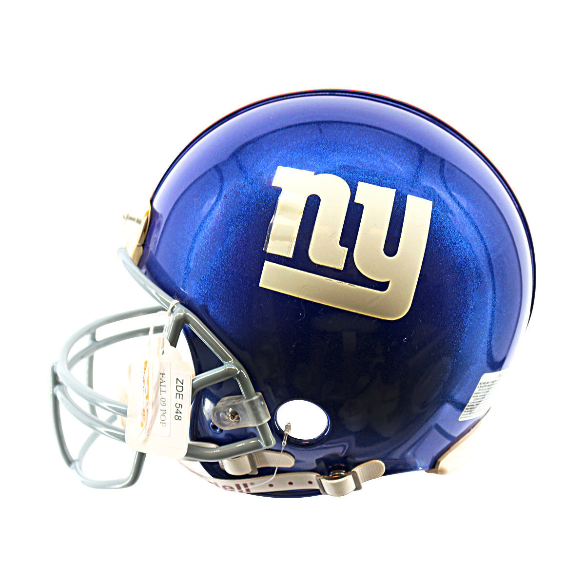 Brandon Jacobs New York Giants Signed Authentic Full Size Riddell Helmet (Steiner COA)-Powers Sports Memorabilia