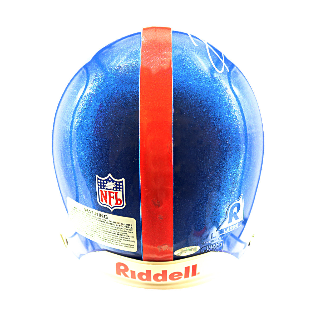 Brandon Jacobs New York Giants Signed Authentic Full Size Riddell Helmet (Steiner COA)-Powers Sports Memorabilia