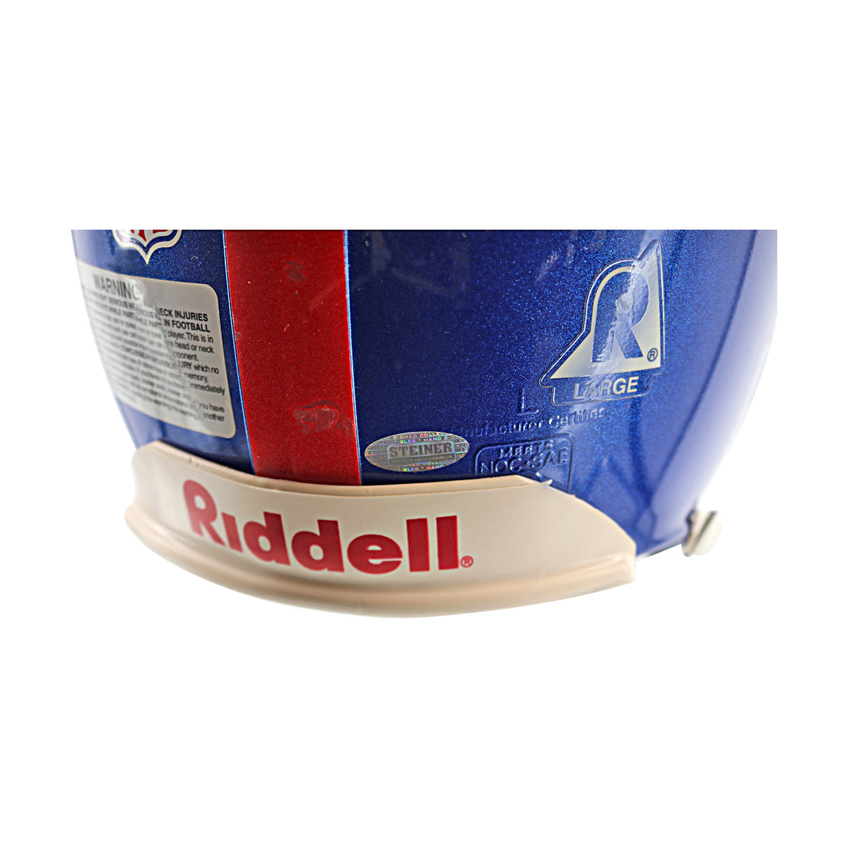 Brandon Jacobs New York Giants Signed Authentic Full Size Riddell Helmet (Steiner COA)-Powers Sports Memorabilia