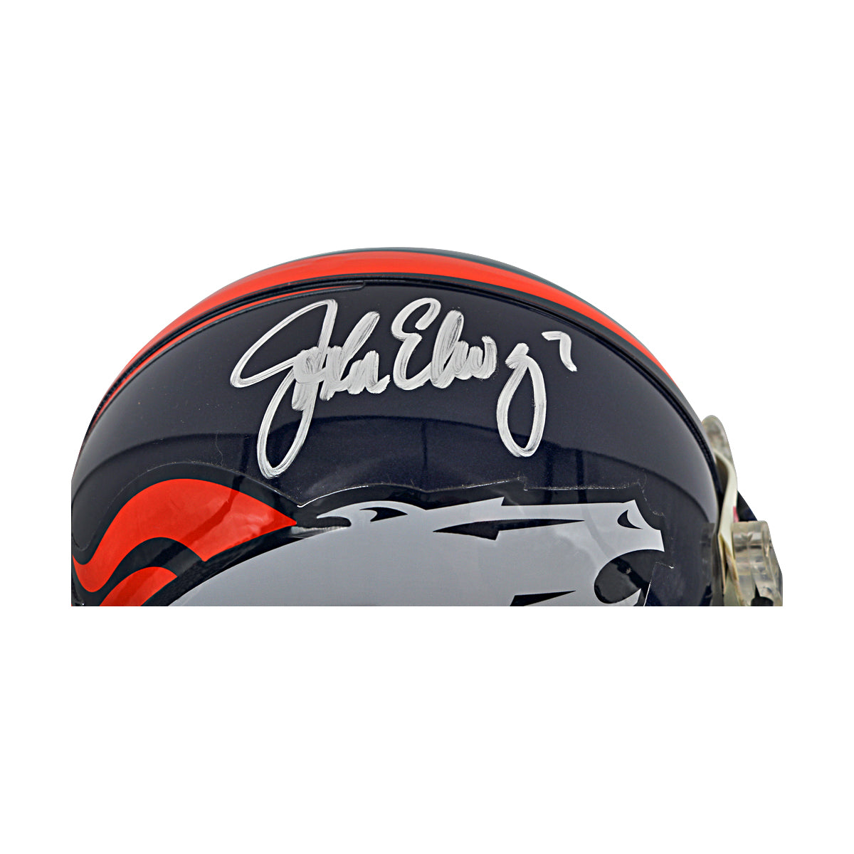 John Elway Denver Broncos Signed Authentic Full Size Riddell Helmet (JSA COA)-Powers Sports Memorabilia