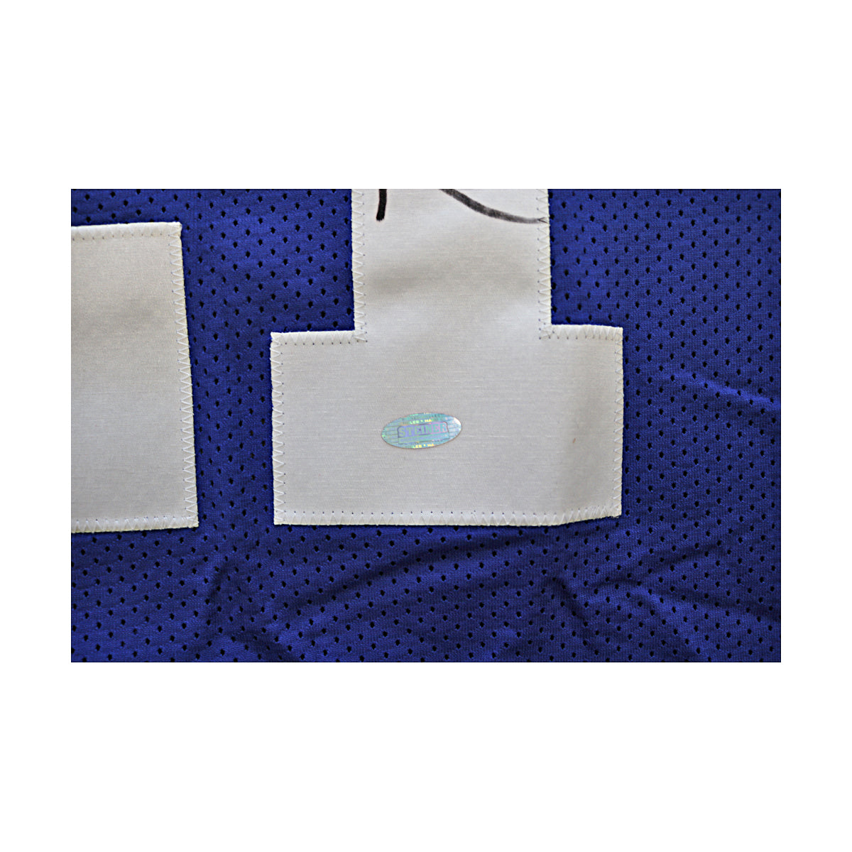 Tiki Barber New York Giants Signed Blue Authentic Reebok Jersey Size: 52 (Steiner COA)