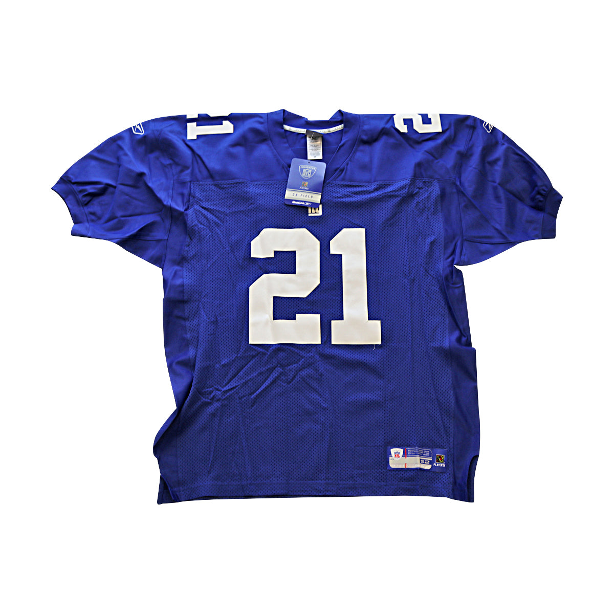 Tiki Barber New York Giants Signed Blue Authentic Reebok Jersey Size: 52 (Steiner COA)