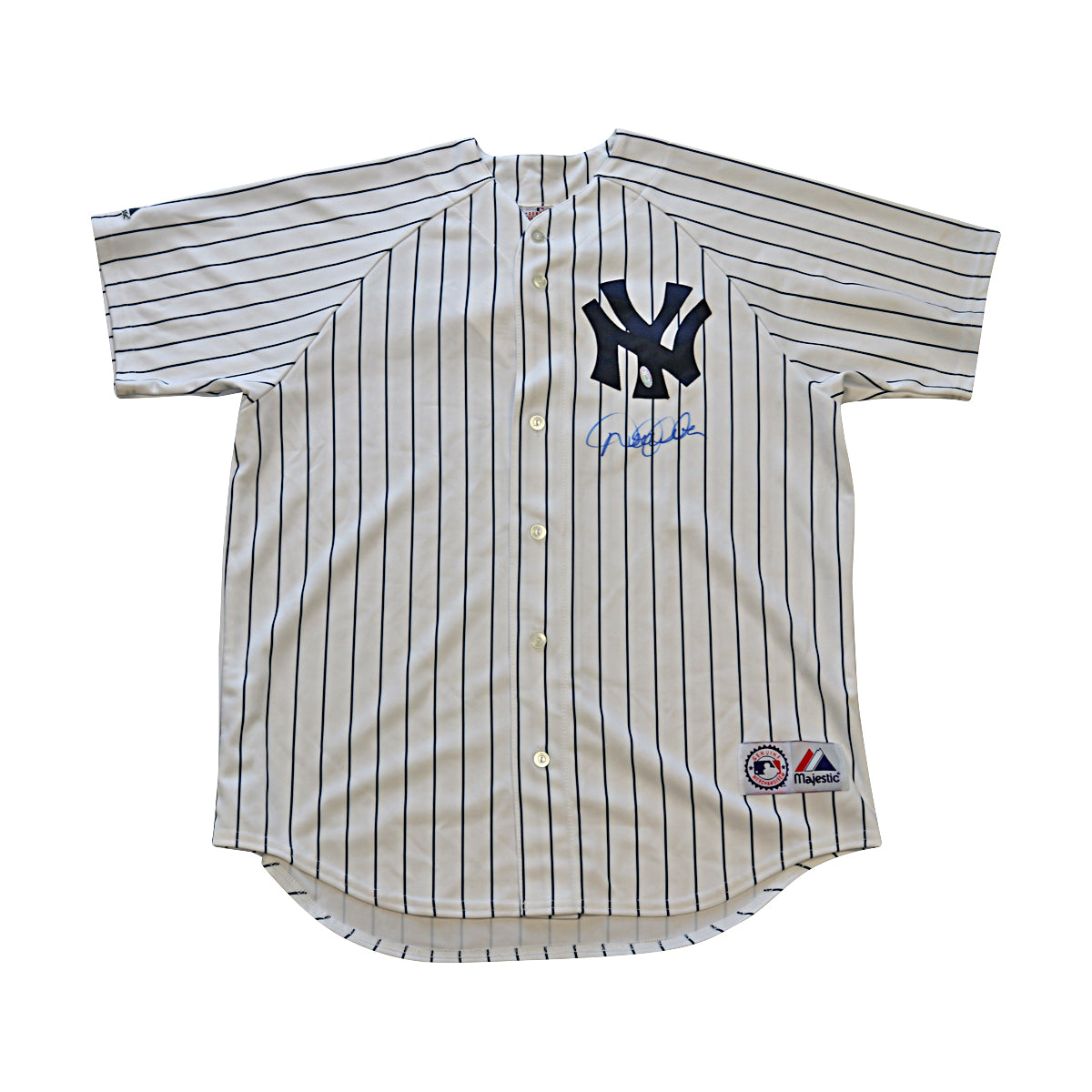Derek Jeter New York Yankees Signed Home Replica Jersey Size: L (Steiner COA)-Powers Sports Memorabilia