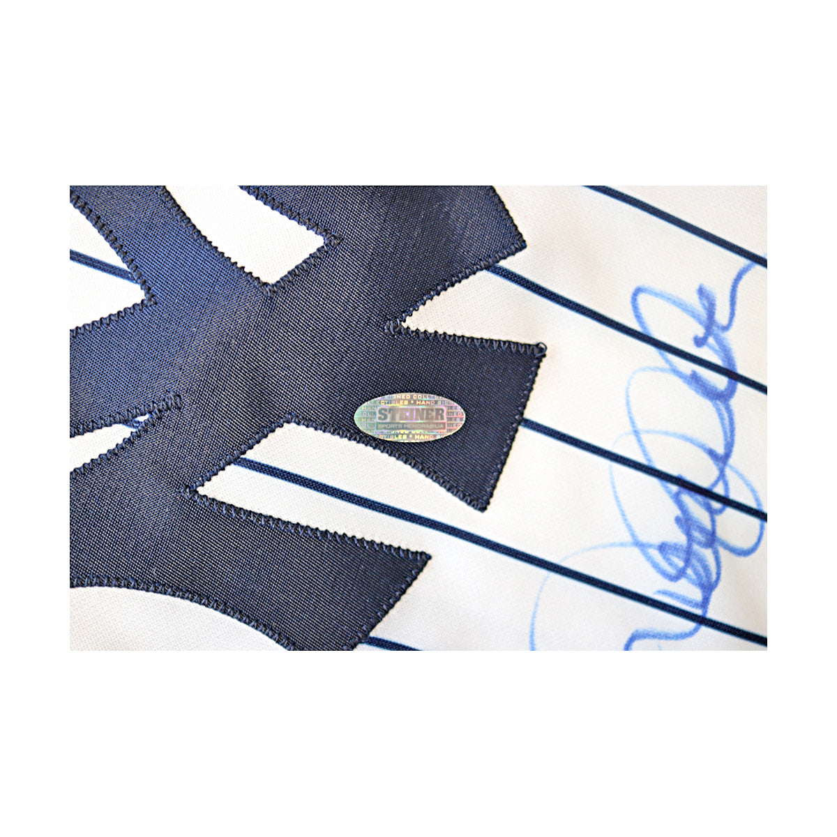 Derek Jeter New York Yankees Signed Home Replica Jersey Size: L (Steiner COA)-Powers Sports Memorabilia