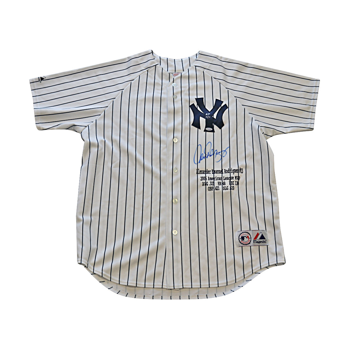 Alex Rodriguez New York Yankees Signed Inscribed Home Replica 2005 AL MVP Jersey Size: XL (Steiner COA)-Powers Sports Memorabilia