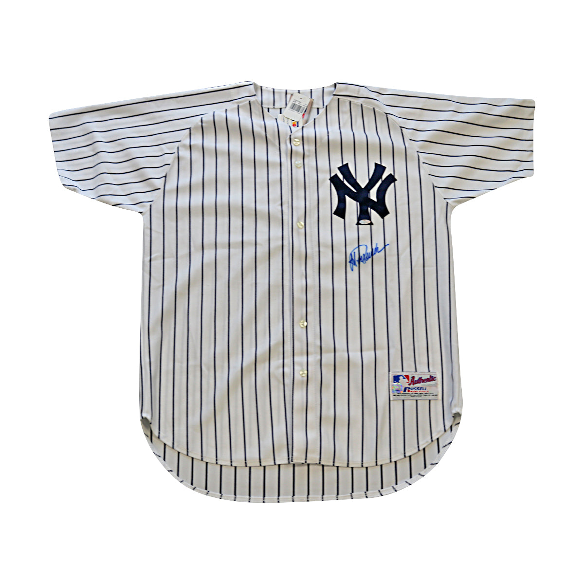 Jorge Posada New York Yankees Signed Home Russell Authentic Jersey Size: 48 (Steiner COA)-Powers Sports Memorabilia