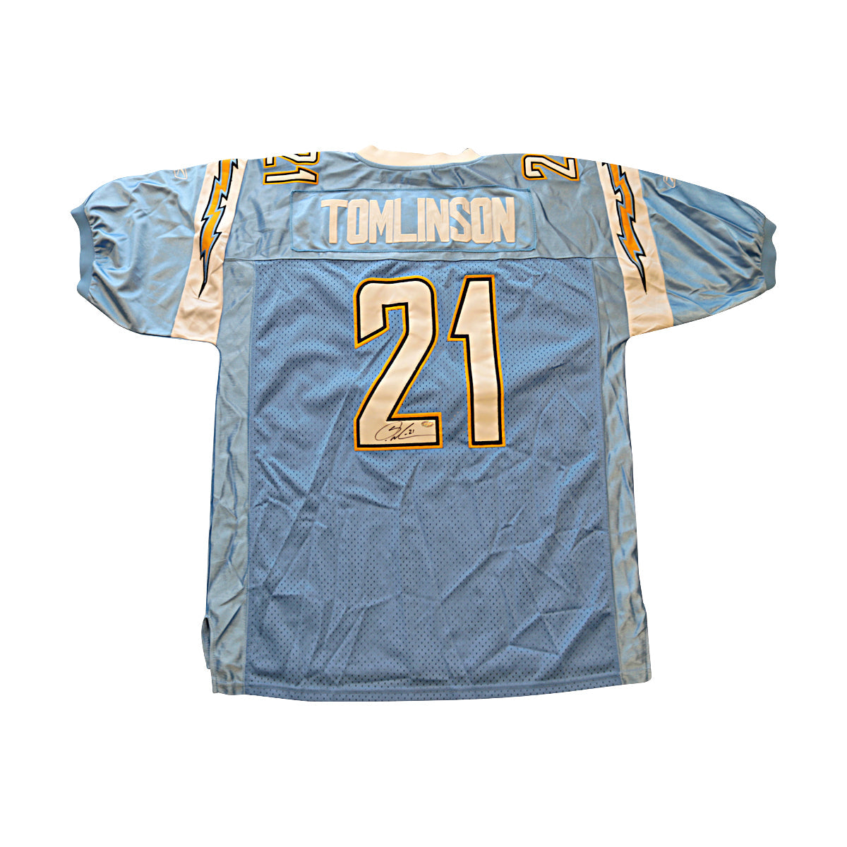 LaDainian Tomlinson San Diego Chargers Signed Powder Blue Authentic Jersey Size: 52 (Mounted Memories COA)-Powers Sports Memorabilia
