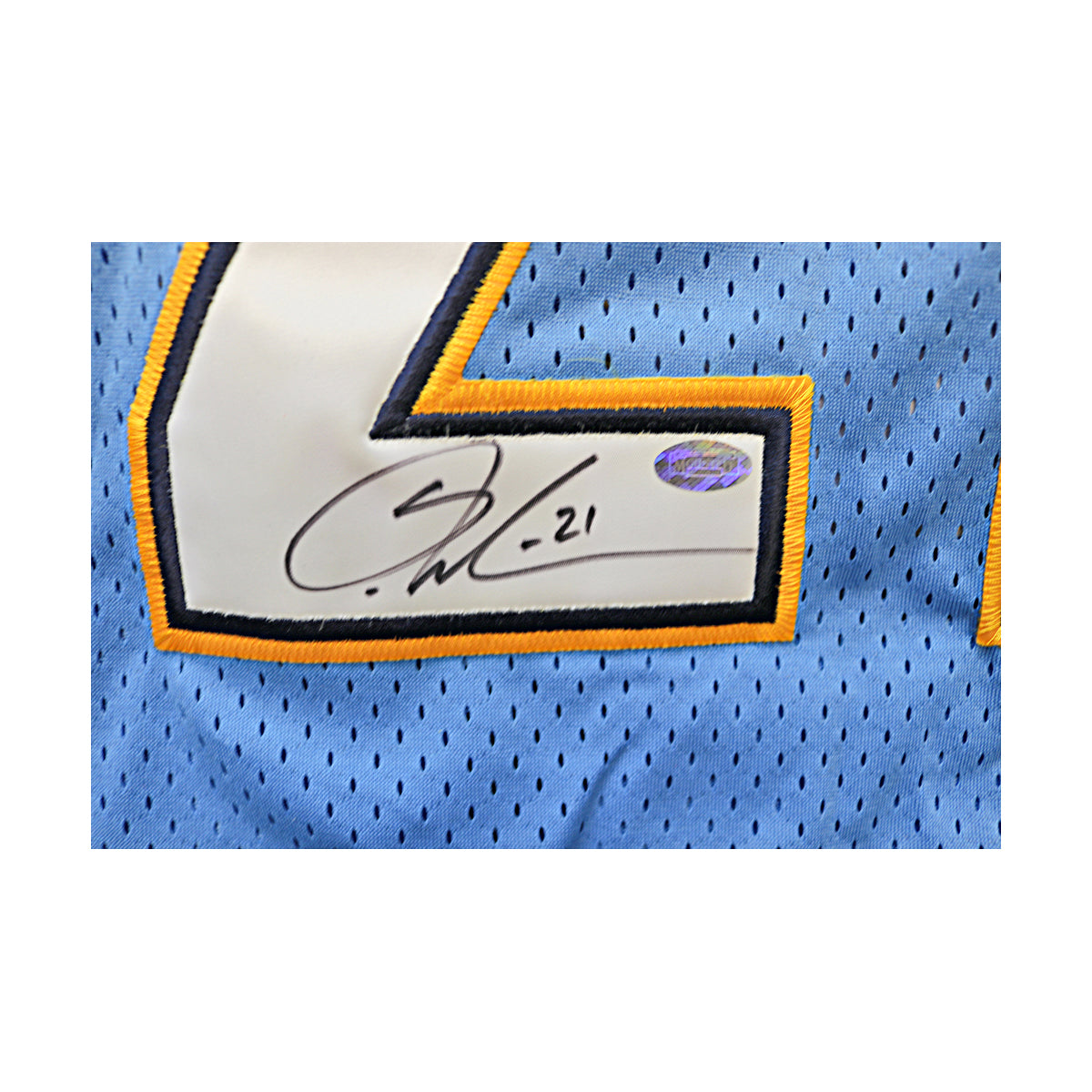 LaDainian Tomlinson San Diego Chargers Signed Powder Blue Authentic Jersey Size: 52 (Mounted Memories COA)-Powers Sports Memorabilia