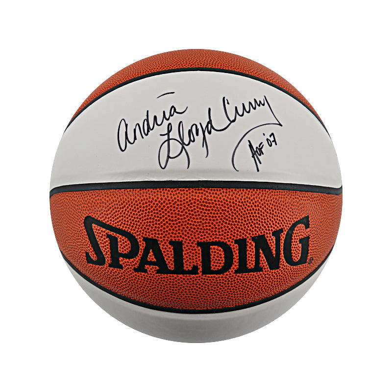 Andrea Lloyd-Curry Signed Spalding White Panel David Stern NBA Basketball (JSA)