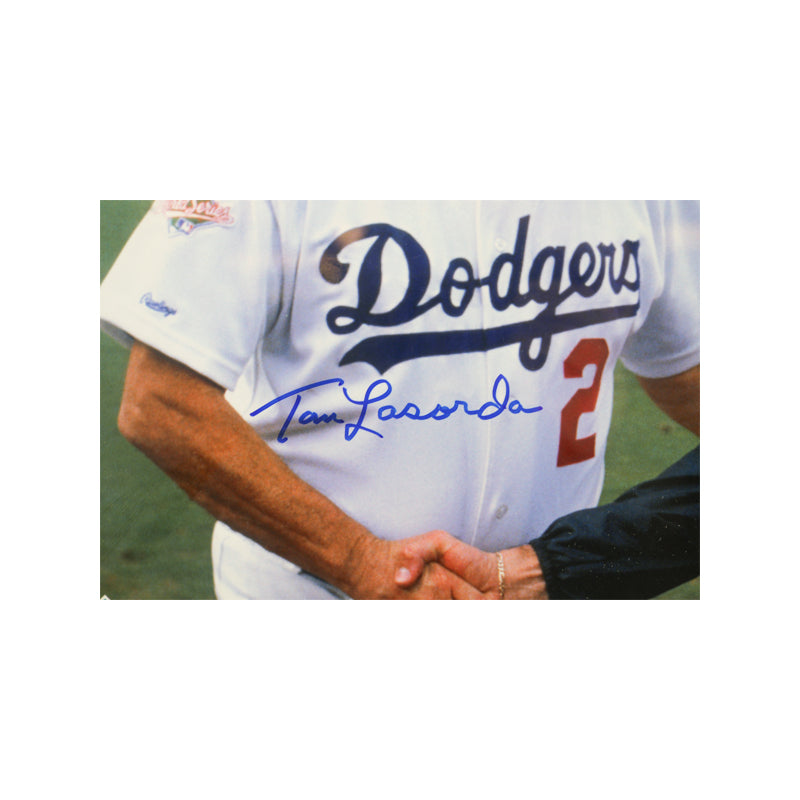 Tommy Lasorda and Tony LaRussa Signed 16x20 Framed Photo (Steiner Holo)-Powers Sports Memorabilia