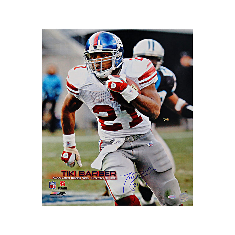 Tiki Barber New York Giants Signed 16x20 Photo (Steiner Holo)-Powers Sports Memorabilia